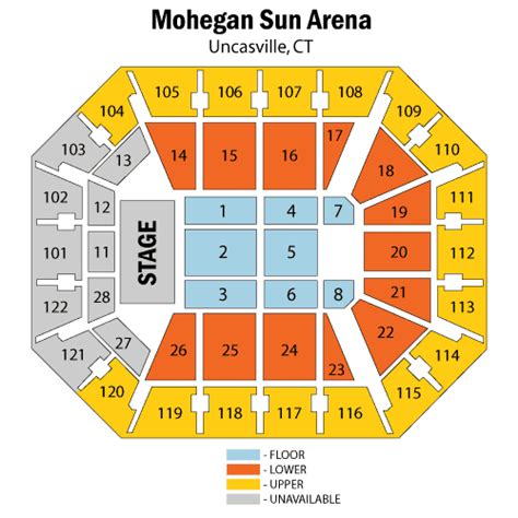 Mohegan Sun Arena Map .
